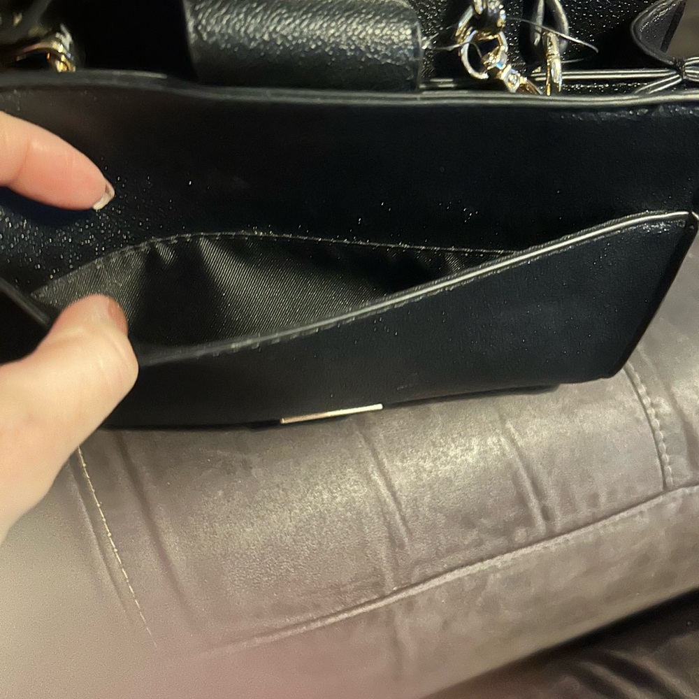 Nine West Black Crossbody Bag with Gold Accents - Picture 7 of 9